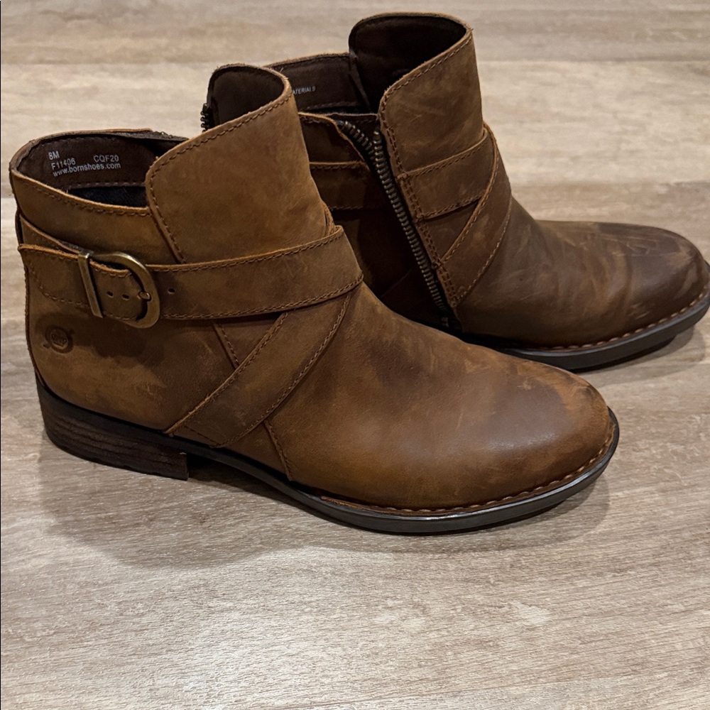 Women’s Born Brown Leather Ankle Boots